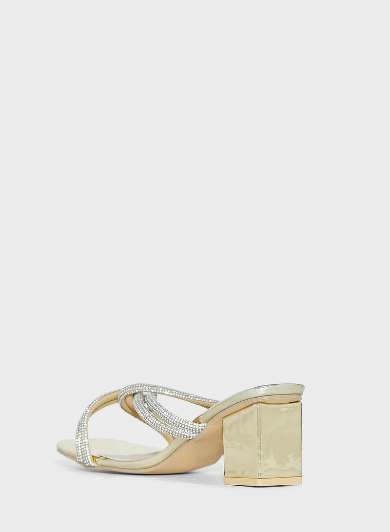 Ella Limited Edition Diamante Twisted Detail Mule Sandal