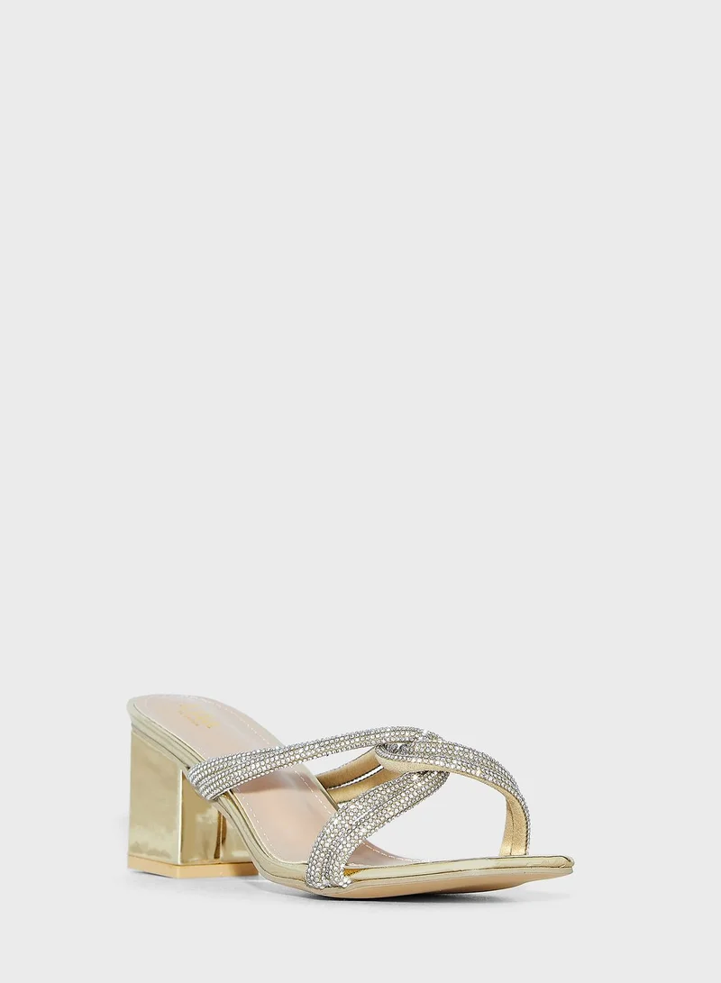 Ella Limited Edition Diamante Twisted Detail Mule Sandal