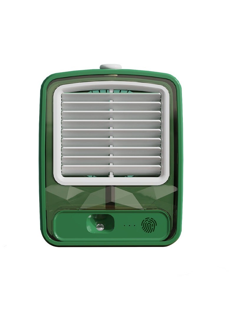 إسكدنيا مروحة تبريد، مكيف هواء مكتبي صغير وهادئ للاستخدام في الأماكن المغلقة والخارجية، مكيف هواء شخصي برذاذ التبريد مع ثلاث إعدادات للسرعة، قابل للشحن عبر USB - Image 1