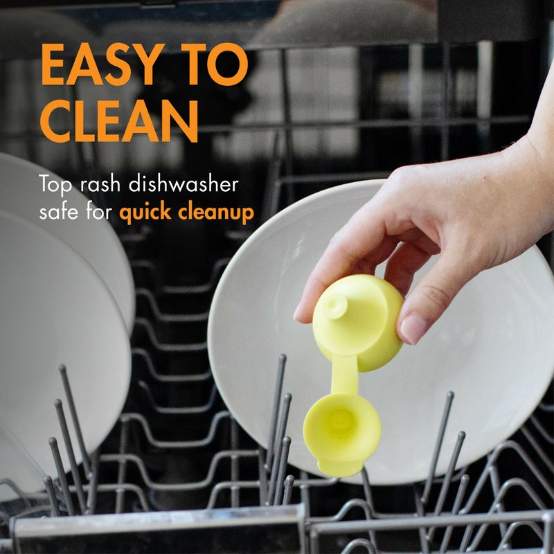 Boon Snug Sip Universal Water and Juice Silicone Bottle Toppers - Soft Spout Conversion Caps with Spill Proof Valves - Silicone Bottle Covers for Travel - Includes 4 Toppers and 4 Cases - Image 5