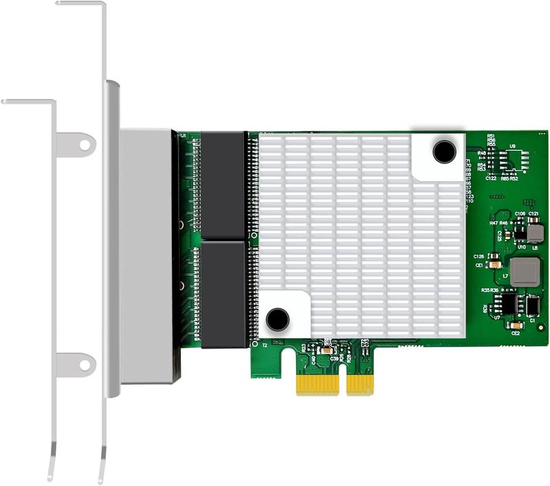 GLOTRENDS ST7387 4-Port Gigabit PCIe Ethernet Network Card, 4 x RTL8111H Chip, 4 x RJ45 LAN Port, PCIe X1 Installation - Image 1