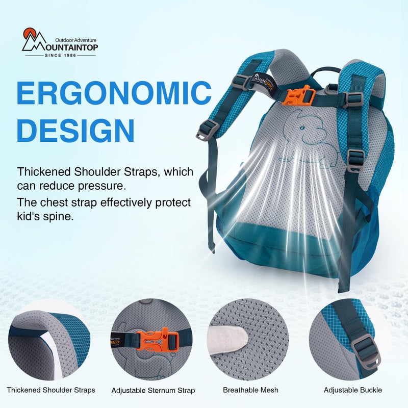 MOUNTAINTOP 8L Kids Backpack for 1-3 Year Olds,Toddler Backpack Travel Daypack with Chest Strap,Small Backpack for Preschool and Kindergarten - Image 4