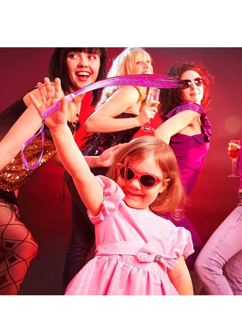 دوركو حزمة من 10 عصا الألياف البصرية للأطفال، LED ضوء حتى عصا الوهج، الوهج في إمدادات الحزب المظلم، LED عصا الوهج الوهج العصا المتوهجة متعددة الألوان عصا الوهج للحزب - Image 3