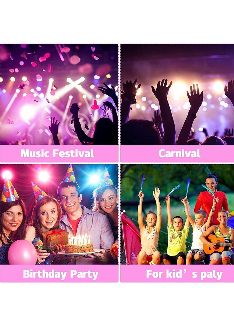 دوركو حزمة من 10 عصا الألياف البصرية للأطفال، LED ضوء حتى عصا الوهج، الوهج في إمدادات الحزب المظلم، LED عصا الوهج الوهج العصا المتوهجة متعددة الألوان عصا الوهج للحزب - Image 5