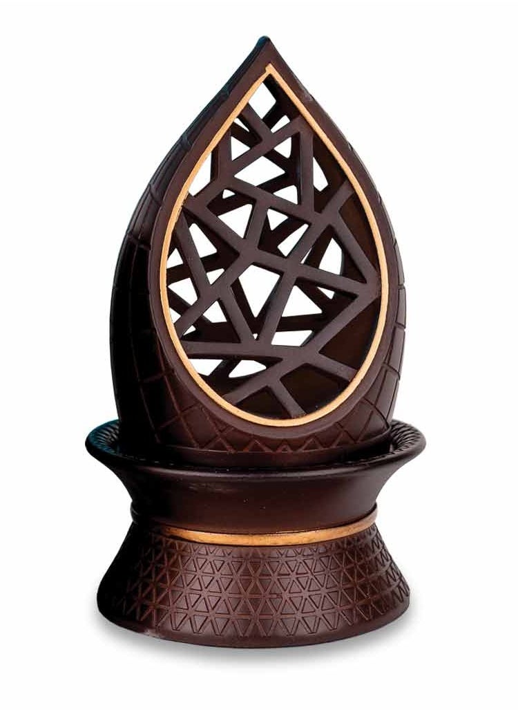 Bakhoor BoSidin Elegant Tear Drop Design Resin Incense Burner, Bakhoor Oud Holder with Metal Tray Censer for Yoga, Aromatherapy, Bedroom, Home & Office  - Image 1