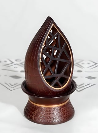 Elegant Tear Drop Design Resin Incense Burner, Bakhoor Oud Holder with Metal Tray Censer for Yoga, Aromatherapy, Bedroom, Home & Office - view 2