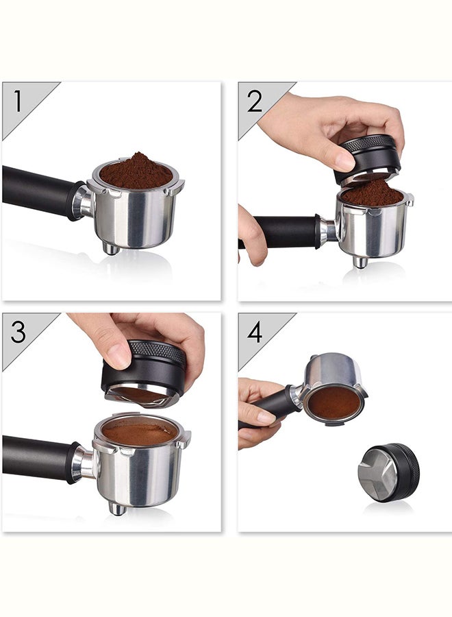 AL RAID 3-Angled Slopes Adjustable Espresso Coffee Distributor Tool/Leveler Black 51mm - Image 4