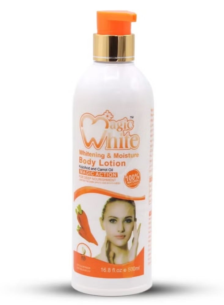 Magic White Whitening and Moisturizing Body Lotion with Carrot 500 ml