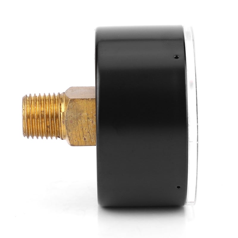Pressure Gauge 0-30psi 0-2bar Brass Components Corrosion Resistance - Transparent Cover Clear Readings Back Connection for Air Water Oil Non-Corrosive Media - Image 4