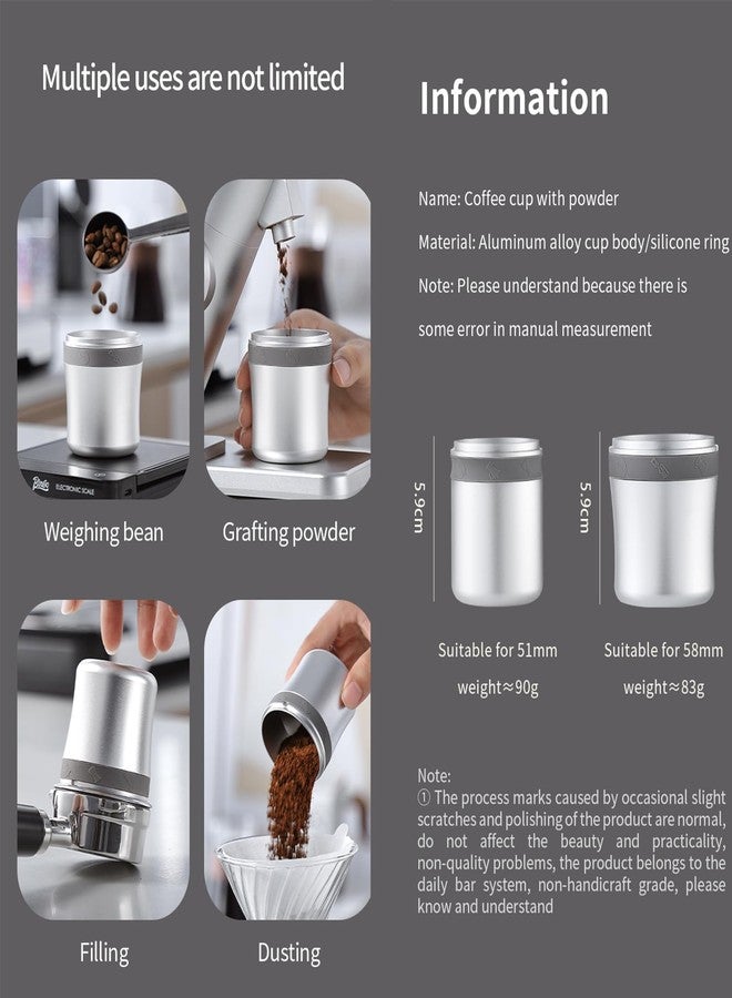 Bincoo 51mm Coffee Dosing Cup - Espresso Coffee Dosing Cup Compatible with 51mm Portafilter - Made of Aluminum,Espresso Machine Accessory for Coffee Bar Home Office(51 MM) - Image 4