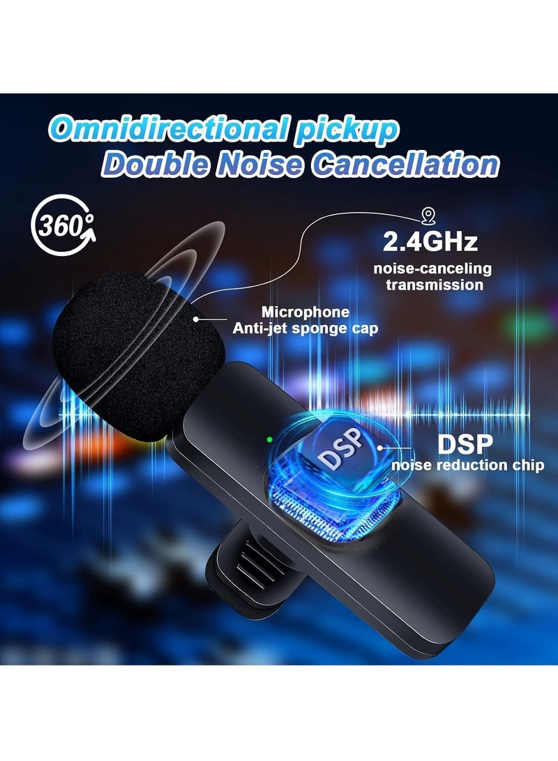 TIGER New Microphone for iPhone – Omnidirectional Wireless Lapel Microphone with Double Noise Cancelling, Reverberation Mode – Professional Mic for Video Recording, Podcasting, YouTube & TikTok  - Image 4