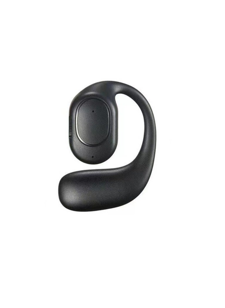 Generic Over-ear Sound Conduction Wireless Bluetooth Headset, Non-in-ear Single-ear Headset (Black) 