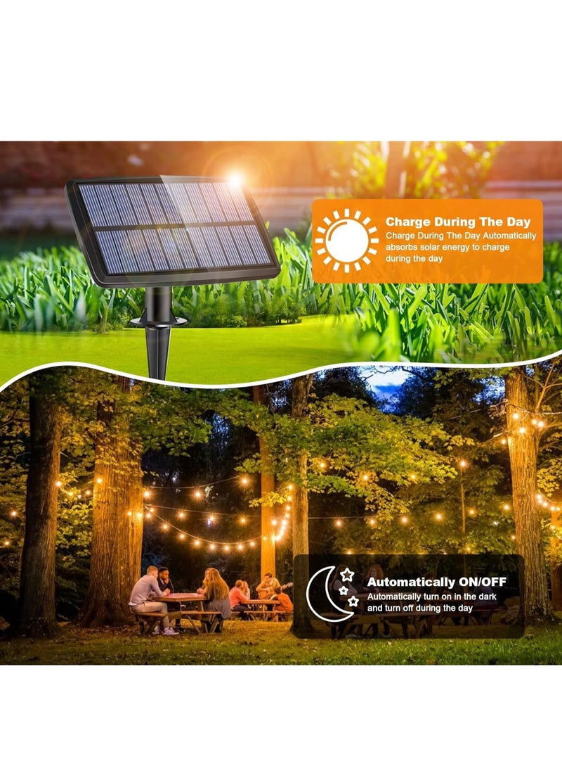 Solar S14 15 LED Bulbs | 15m (50ft) Outdoor String Lights | Warm White | Shatterproof | IP65 Waterproof Hanging Light Strings for Wedding, Patio, Indoor, Outdoor Party, Garden - pzsku/ZD6C7412224B499154D44Z/45/_/1735817575/7335aadb-a804-4fbb-a755-685020f7ecbd