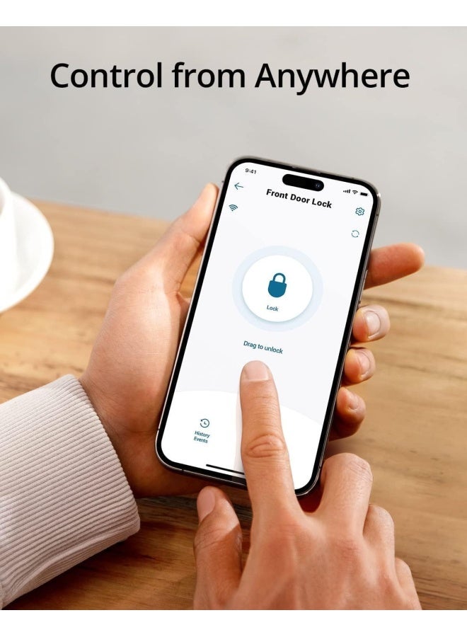ROBUSTLINE Outdoor Electronic Smart Lock For Front Door With 5 Function- Fingerprint Mobile App Passcode Smart Ic Card Metal Key 2 Years Warranty Rbsl1030B - Image 3