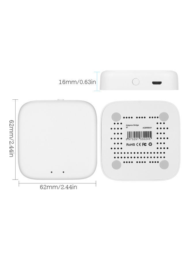 NIBEMINENT BT Smart Gateway Hub With Remote Control White 6.60x3.80x6.60cm - Image 3