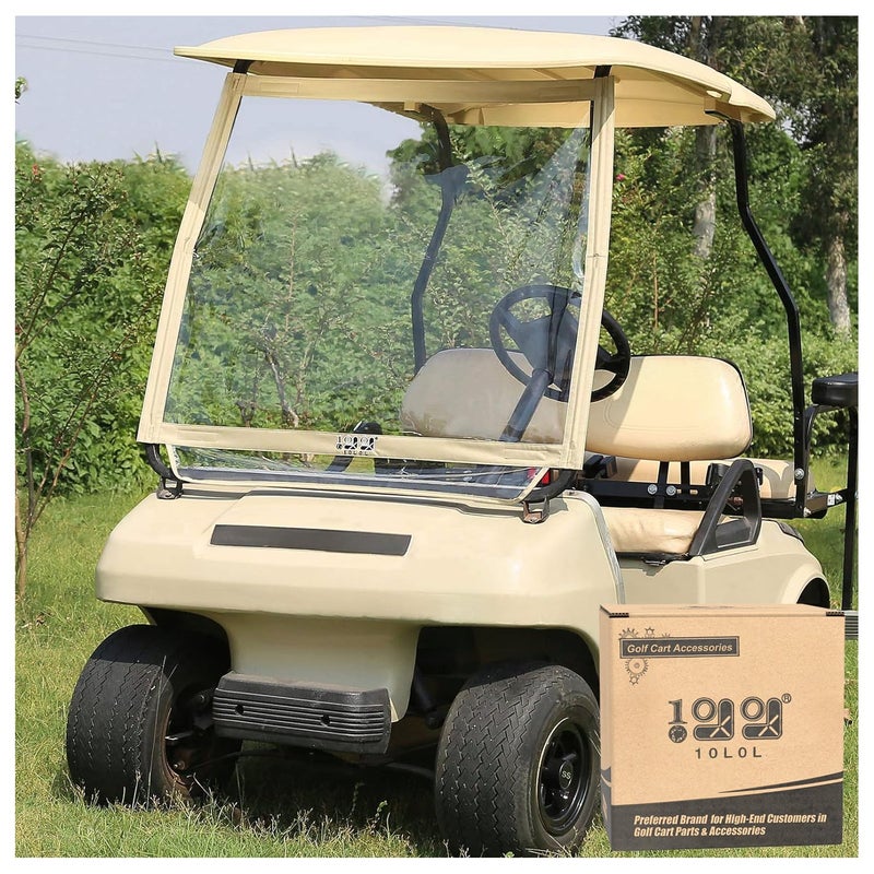 10L0L Golf Cart Foldable Windshield for Club Car DS Portable Clear PVC ImpactResistant Windproof - Image 2