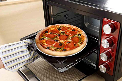 TeamFar Pizza Pan, 10 inch Pizza Pans Pizza Tray Stainless Steel for Oven Baking, Non Toxic & Healthy, Heavy Duty & Dishwasher Safe - Set of 3 - Image 5