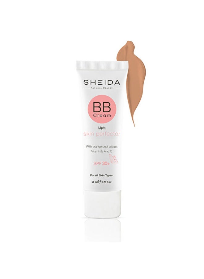 شيدا كريم بي بي بعامل حماية من الشمس SPF30 - تغطية كاملة، مضاد للتجاعيد، لون موحد، لمسة نهائية مطفية مسائية، لون فاتح 50 مل - Image 4