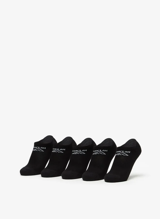 أوكلان Women's Logo Print Ankle Length Sports Socks - Set of 5