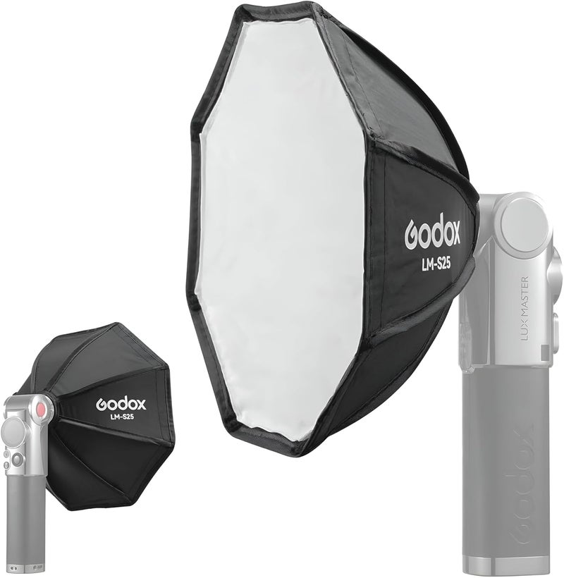 Godox LM-S25 Mini Octagonal Softbox Diffuser Compatible with Lux Master Retro Camera Flash - Image 2