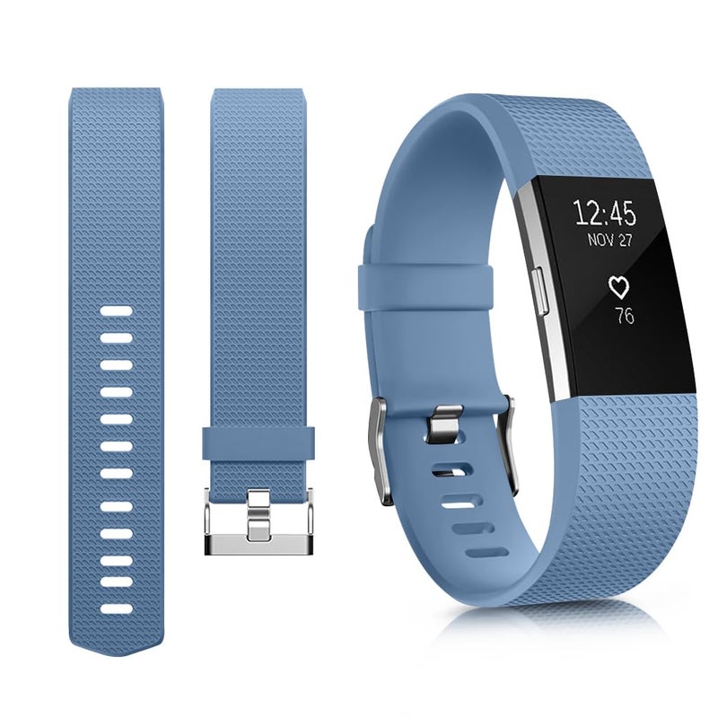 Tobfit 6 PACK Sport Bands Compatible with Fitbit Charge 2 Bands for Women Men, Soft Silicone Waterproof Straps Replacement Wristbands for Fitbit Charge 2 / Charge 2 HR Fitness Tracker, Small - Image 2