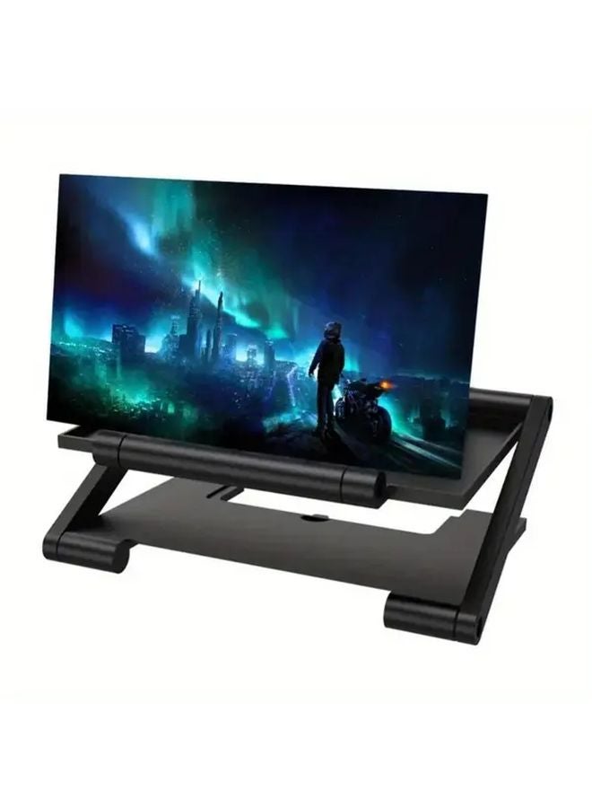 مكبر الهاتف الذكي الأسود 8 بوصة، مكبر فيديو عالي الدقة مع آلية انزلاقية لألعاب الآيفون والقراءة - Image 5