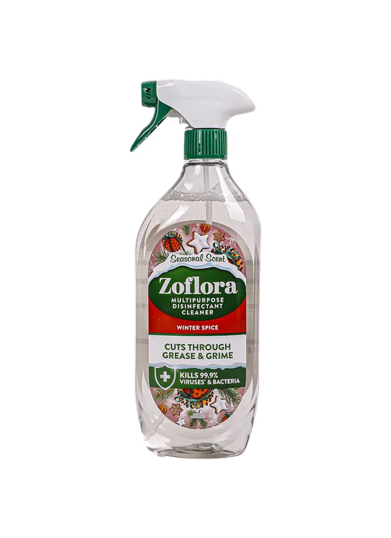 Zoflora Multipurpose Cleaner, Winter Spice 800ml - Antibacterial Kitchen and Bathroom Disinfectant Spray