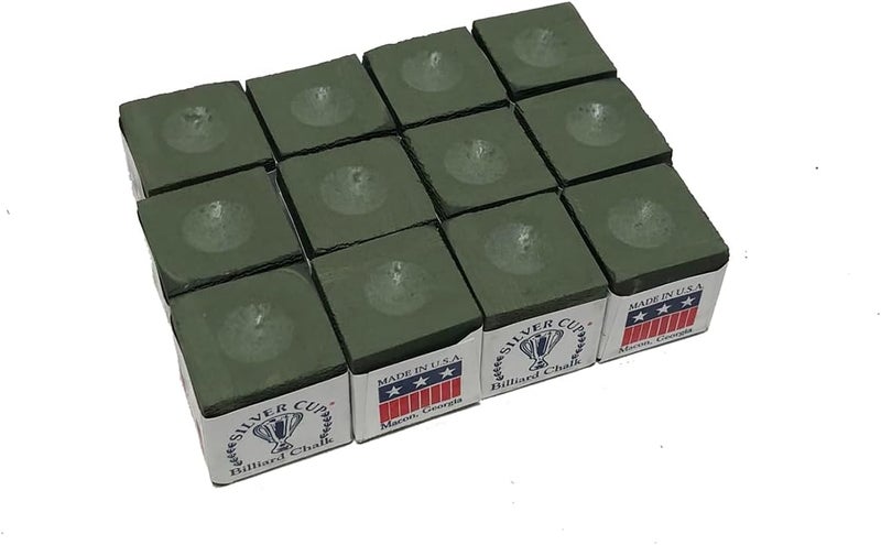 Silver Cup Billiard CHALK - ONE DOZEN - Image 1