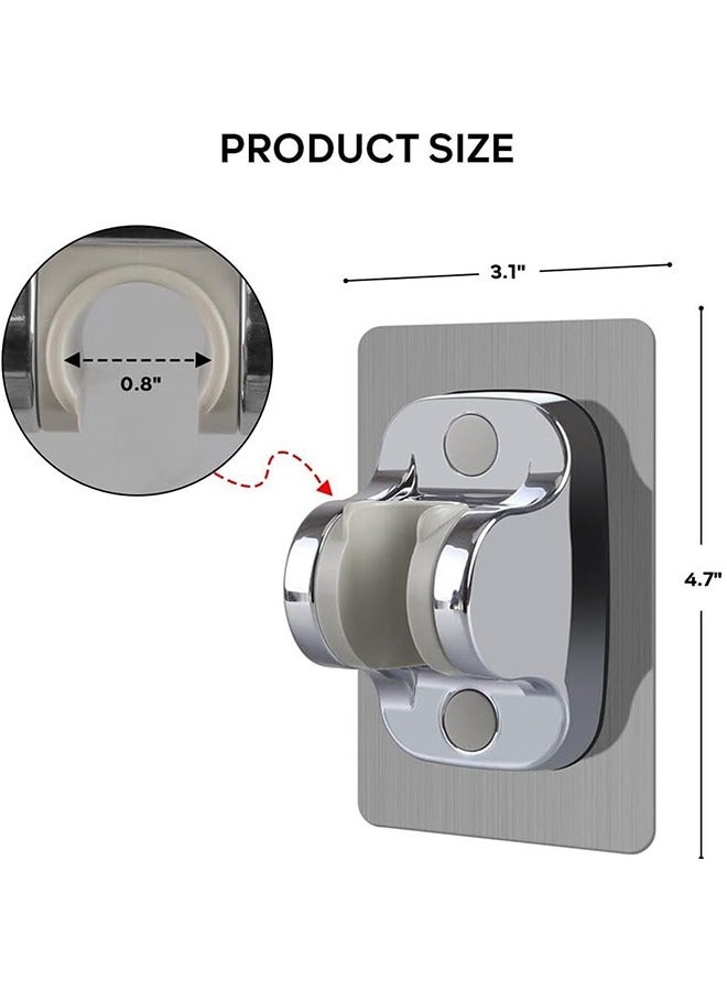 Strong Adhesive Shower Holder, Adjustable Handheld Shower Holder Wall Mount Shower Bracket by, No Tools Required and Easy Installation, Finish  - Image 2