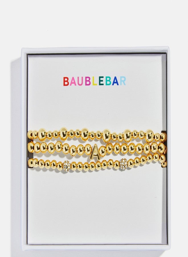 BaubleBar Pisa Bracelet Gift Set - Letter T - Image 2