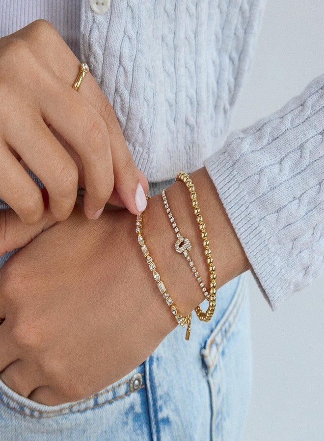 BaubleBar Pisa Bracelet Gift Set - Letter T - Image 4