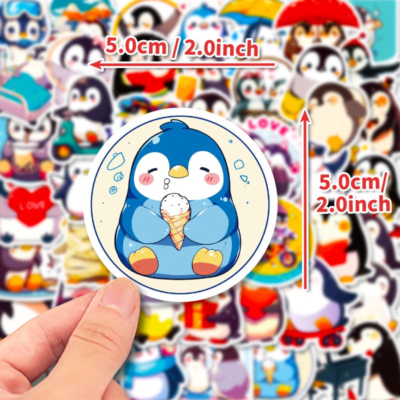 Qitiieli 100 Pcs Penguin Stickers  Cute Animal Decoration Vinyl Waterproof Sticker For Water Bottle Laptop Guitar Phone Skateboard  Kids Gifts  2025 Friend Penguin Decor  For Teen Childrens Girls - Image 4