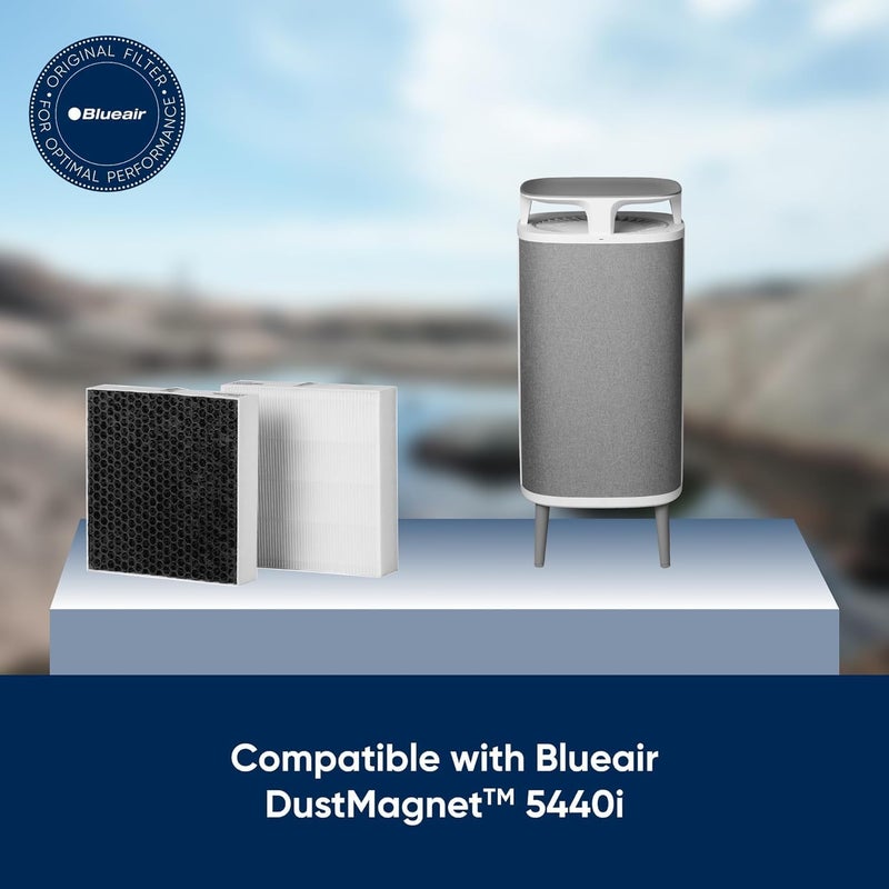 بلو إير فلتر بديل أصلي من بلوإير بتقنية HEPASilent لجهاز تنقية الهواء DustMagnet 5440i - يزيل 99.97% من حبوب اللقاح والغبار ووبر الحيوانات الأليفة والعفن والبكتيريا والفيروسات، بينما يقلل الكربون المنشط من المركبات العضوية المتطايرة والروائح والمواد الكيميائية. - Image 3