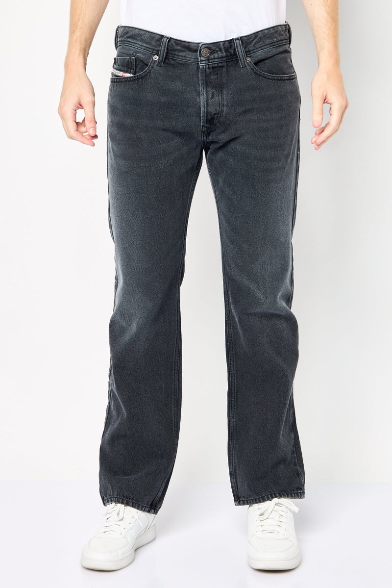 DIESEL Men Regular Fit Washed Stretchable Denim Jeans, Black  - Image 1