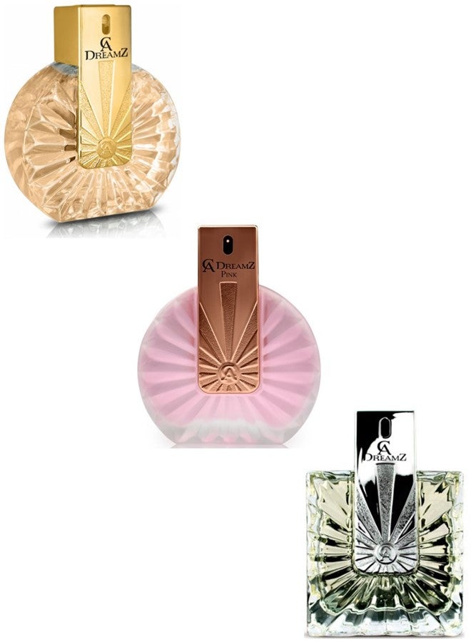 Chris Adams 3 Pcs Set Dreamz Pink White and Black Eau De Parfum Long-Lasting Luxury Fragrance Set for Men and Women - Image 2
