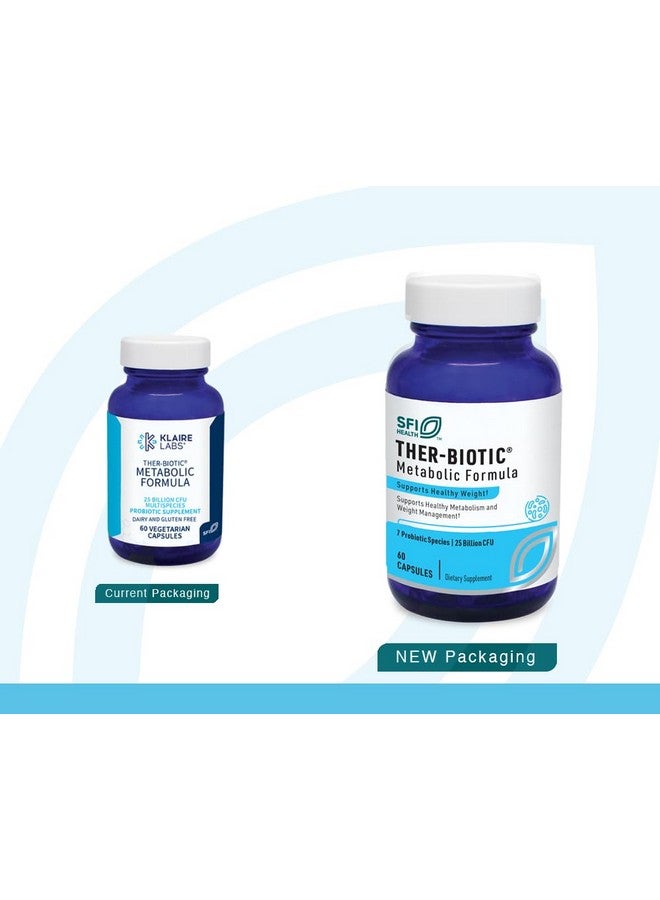 Klaire Labs Ther-Biotic Metabolic Formula Probiotic - Lactobacillus & Bifidobacterium Species - Healthy Weight Management, Metabolism + Immune Support - Vegetarian 25b CFU for Adults (60 Capsules) - Image 2