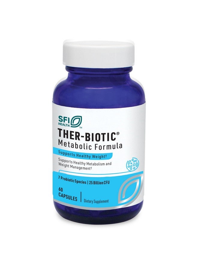 Klaire Labs Ther-Biotic Metabolic Formula Probiotic - Lactobacillus & Bifidobacterium Species - Healthy Weight Management, Metabolism + Immune Support - Vegetarian 25b CFU for Adults (60 Capsules) - Image 1