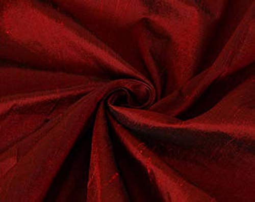Bini Fabrics Banglori Raw Silk 45 Width Banglori Raw Silk Fabric Red Maroon Can Be Used for Dresses Crafting Ect 3 Meter - Image 2