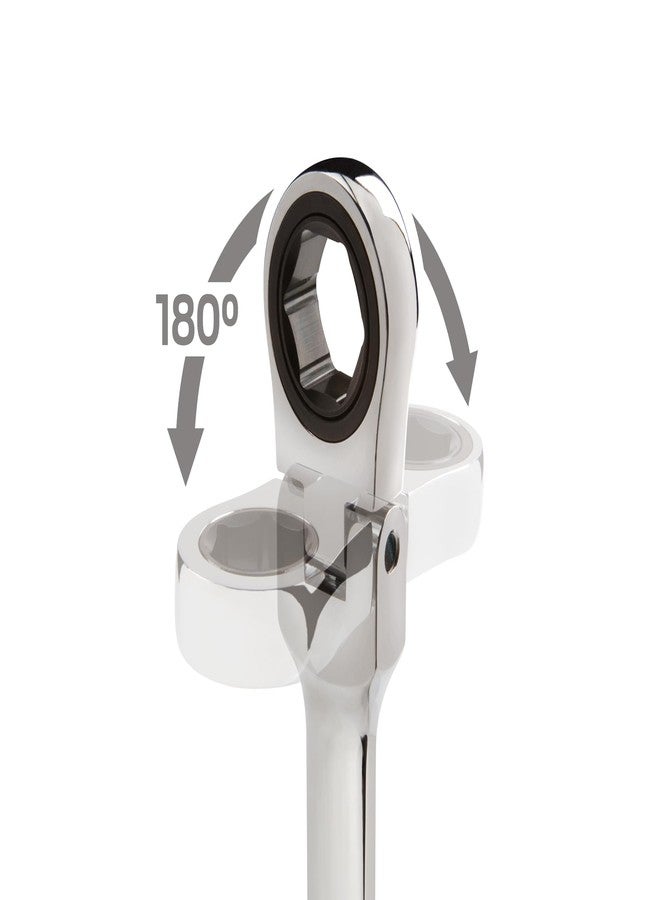 TEKTON 5/16 x 3/8 Inch Flex Ratcheting Box End Wrench | WRN76003 - Image 2