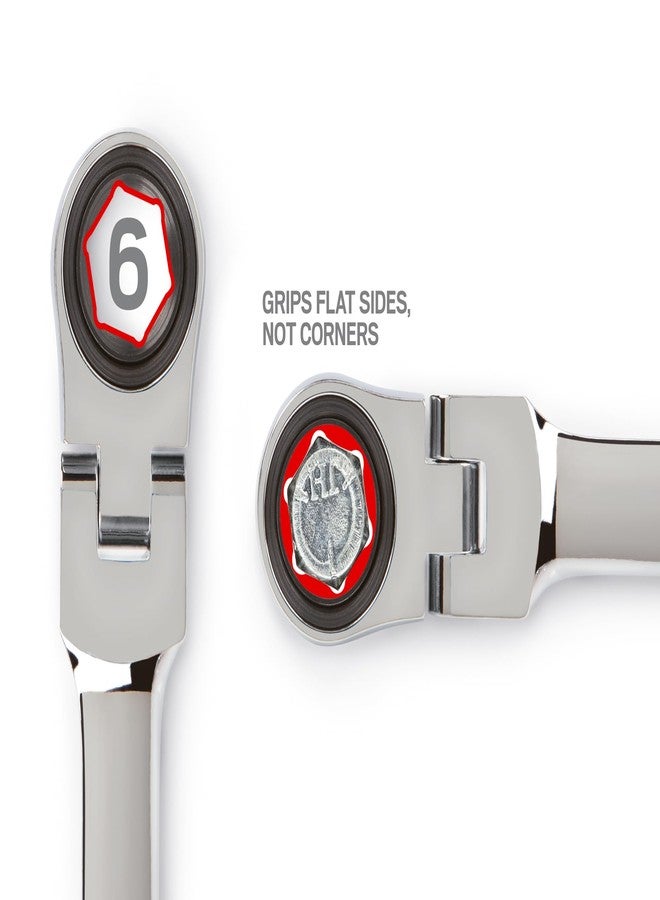 TEKTON 5/16 x 3/8 Inch Flex Ratcheting Box End Wrench | WRN76003 - Image 3