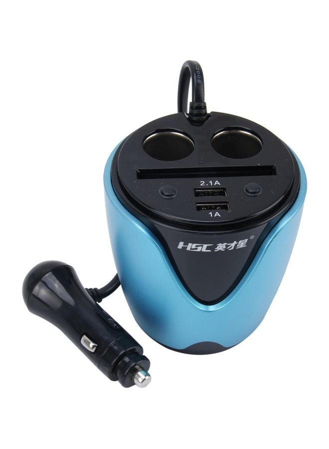NIBEMINENT YC-19 Multi Functional Dual USB Car Charger Blue - Image 2