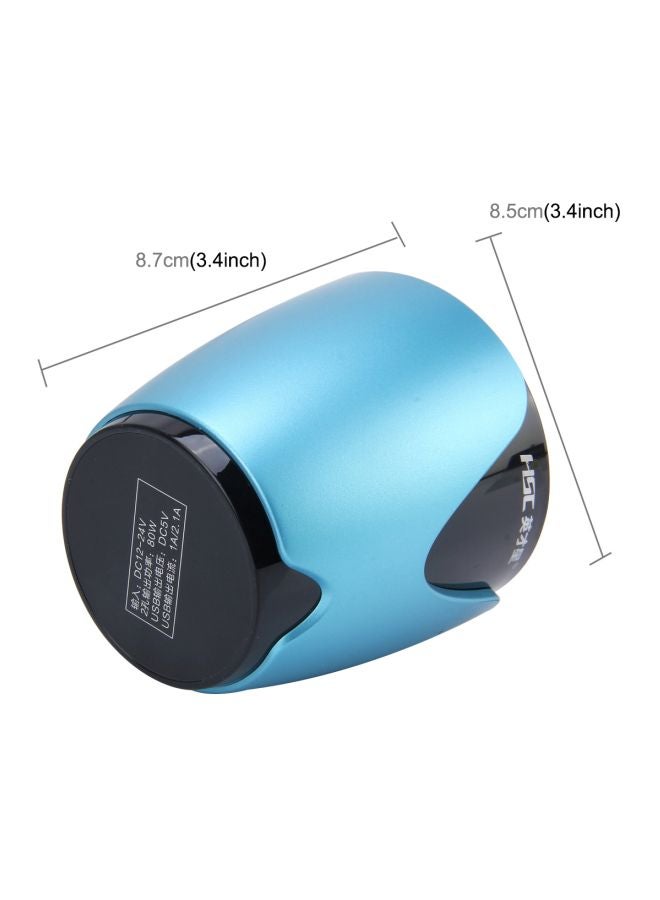 NIBEMINENT YC-19 Multi Functional Dual USB Car Charger Blue - Image 3