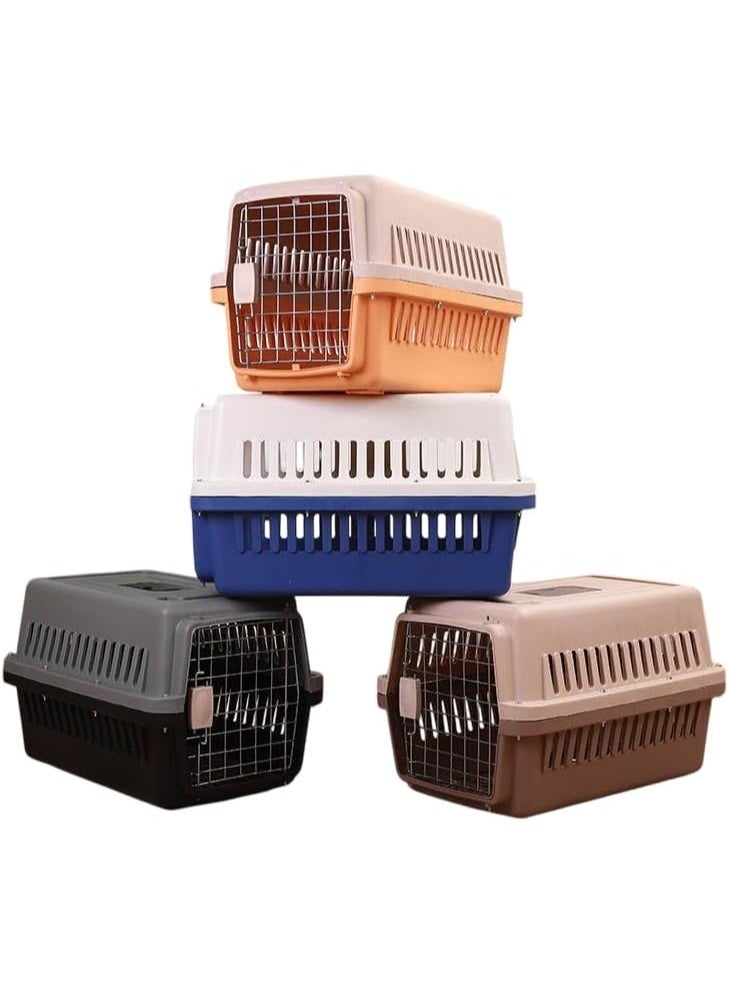 Portable Hard Sided Pet Carrier Carry Breathable Crate Puppy Cage Tote Transport Box Travel Kennel for Cats, Kitten,Dog,Trips Outdoor, Safety closure system, Aeration grids - Image 5