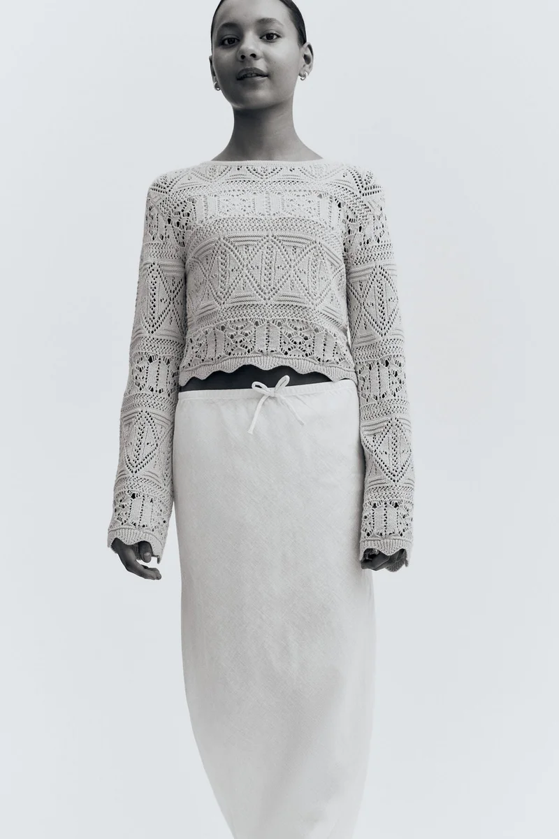 H&M Linen blend skirt