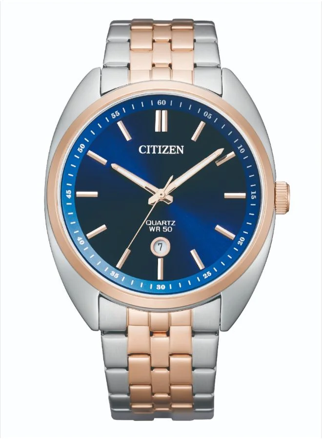 CITIZEN Men's Stainless Steel with Two-Tone Gold Plating QUARTZ MEN Watch BI5096-53L - 42 mm