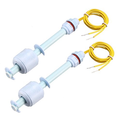 uxcell PP Float Switch for Water Pump Tank Liquid Water Level Sensor M10 115mm Length Blue 2pcs - Image 1