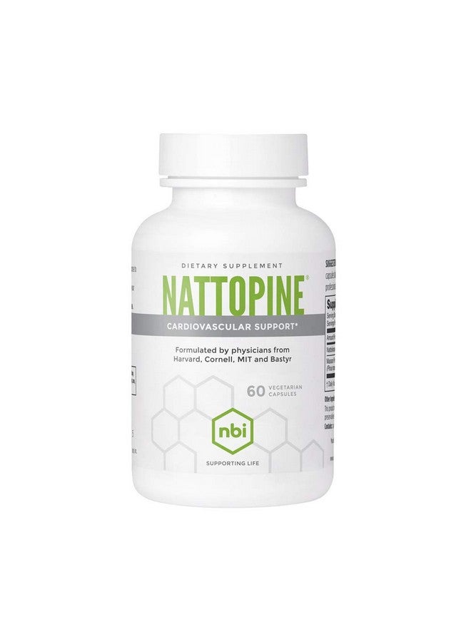 NBI Nattopine Heart  Cardiovascular Health Supplement  Circulation Blood Pressure Clotting Support For Men  Women  60Ct Veggie Capsules - Image 1