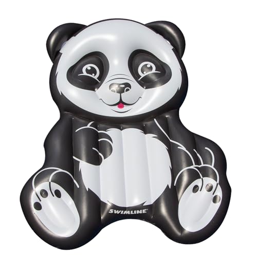 Swimline Inflatable Panda Pool Float BlackWhite 71508 - Image 1