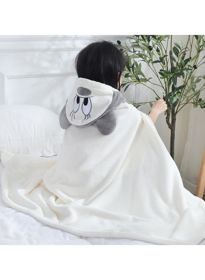 With Hood Coral Fleece Cloaks Bath Towels