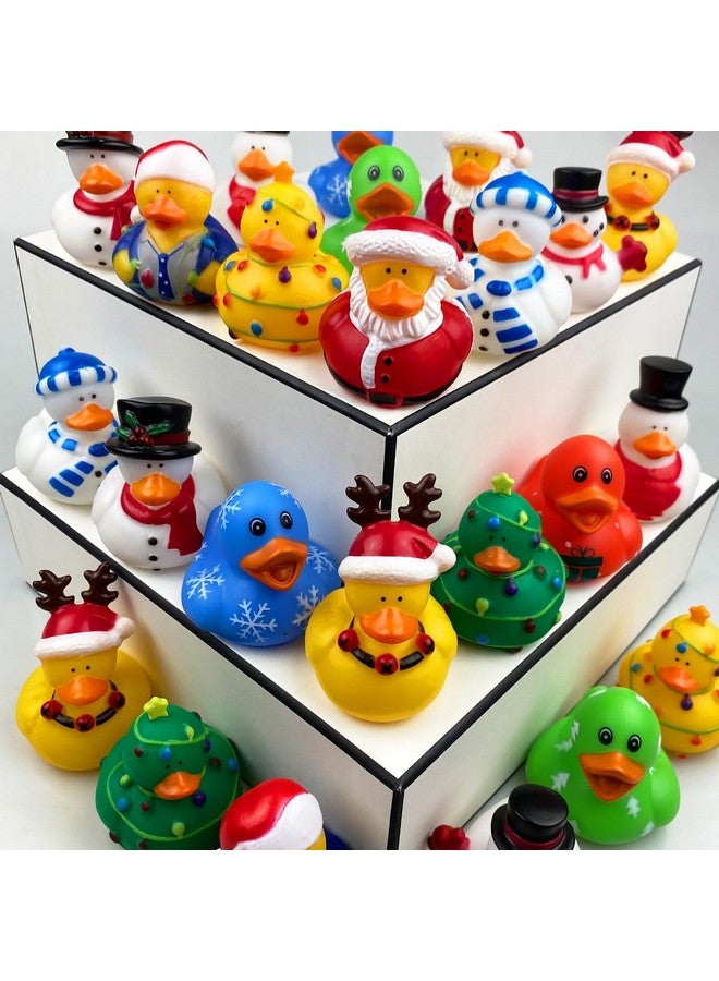 QINGQIU 24 Pack Christmas Rubber Ducks Jeep Bath Toys for Kids Boys Girls Toddlers Christmas Party Favors Stocking Stuffers Gifts - Image 3